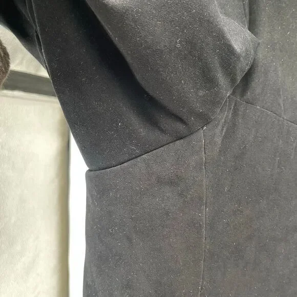 Jones New York Black Modacrylic Velvety Winter Coat XL Faux Fur Trim Full Zip - Picture 5 of 16